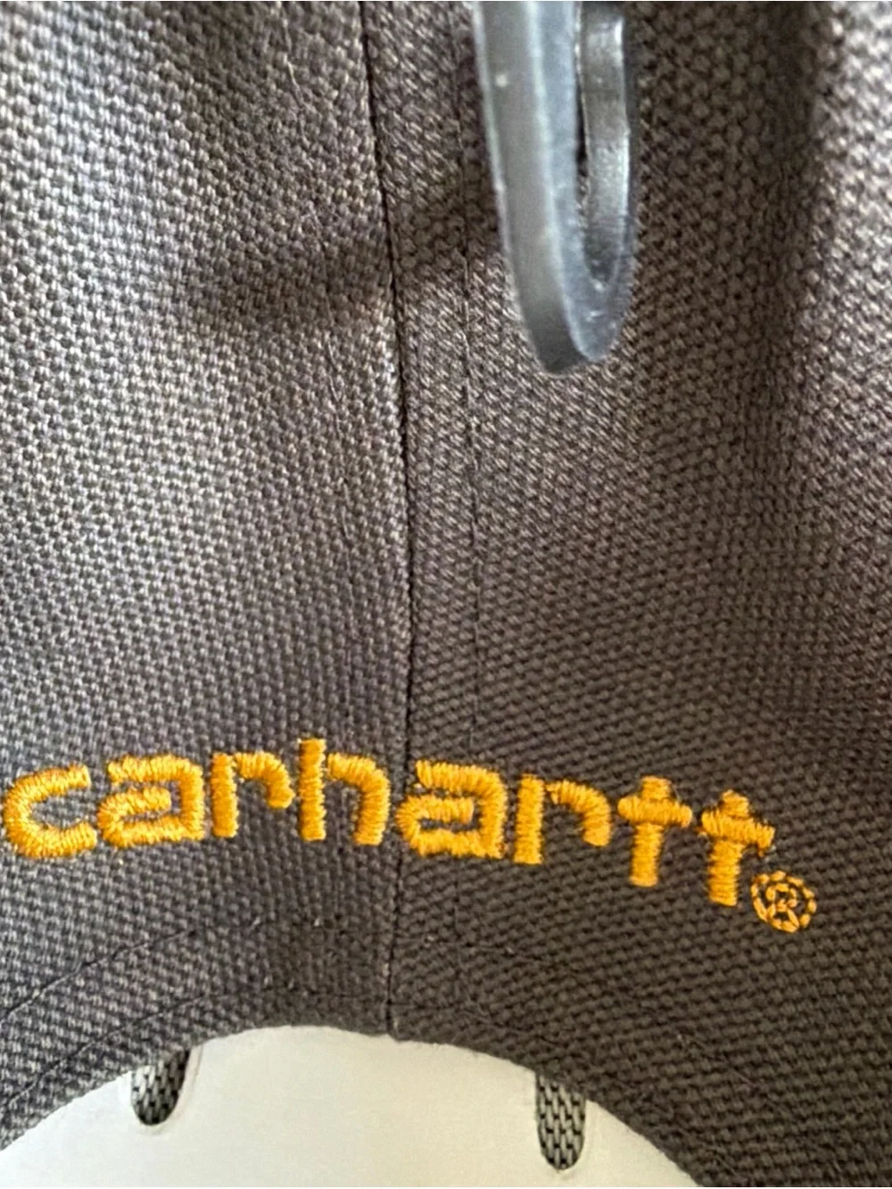 Carhartt Firm Duck Bill Charcoal Structured Snapback Cap with Logo Patch